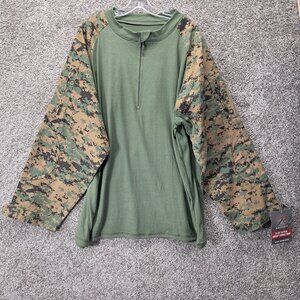Rothco Men's 1/4 Zip Tactical Airsoft Combat Shirt Outdoor Camo 2X-Large